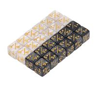 Omquot 24 Pièces Compteurs de Dés en Marbre Acrylique Numéro Clair pour Les Jeux de Cartes, Cube D6 Durable pour Le Suivi des Statistiques des Créatures, Parfait pour Les Réunions de Famille et Les