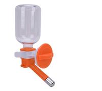 Omquot Abreuvoir Suspendu en Forme de Cage pour Chien, Roulement à Billes en Acier Inoxydable, pour Une Hydratation Saine, Applicable aux Chats et aux Chiens, capacité de 300ML (Orange)