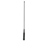 Omquot Antenne de Gain Double Fréquence pour Voiture, Ressort Anti-Collision Doux 144/430MHz pour Radio Mobile Noir 16,5 Pouces