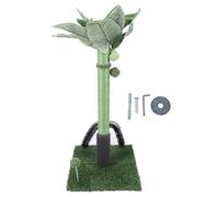 Omquot Arbre à Chat pour Chats D'intérieur, Poteaux à Gratter en Sisal Robuste avec Boule de Toilettage Automatique, Poteau à Gratter pour Chat de 29,5 Pouces de Haut pour Chatons Ludiques (Vert)