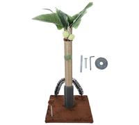 Omquot Arbre à Chat pour Chats D'intérieur, Poteaux à Gratter en Sisal Robuste avec Boule de Toilettage Automatique, Poteau à Gratter pour Chat de 29,5 Pouces de Haut pour Chatons Ludiques (Brun)