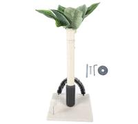 Omquot Arbre à Chat pour Chats D'intérieur, Poteaux à Gratter en Sisal Robuste avec Boule de Toilettage Automatique, Poteau à Gratter pour Chat de 29,5 Pouces de Haut pour Chatons Ludiques (Beige)