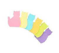 Omquot Autocollants D'évaluation Réutilisables de Note Collante de Chat de Dessin animé Mignon pour des Fournitures de Bureau, Taille de Papier de Pâte de Bois 2,8 X 3,1 X 0,4 Pouces