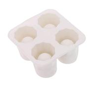 Omquot Bac à Glaçons, Moule Cylindrique Réutilisable pour la Fabrication de Gobelets à Glace, Jardinières Succulentes, Idéal pour les Fêtes, 100x100x55mm, Caoutchouc Thermoplastique (Blanc)