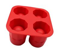 Omquot Bac à Glaçons, Moule Cylindrique Réutilisable pour la Fabrication de Gobelets à Glace, Jardinières Succulentes, Idéal pour les Fêtes, 100x100x55mm, Caoutchouc Thermoplastique (Rouge)