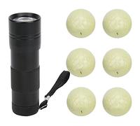 Omquot Balles de Fluorescentes, Balle Lumineuse pour L'entraînement Nocturne, Brille sous la Lumière du Soleil, Coups Doux pour Une Meilleure Protection, Matériau : Résine Synthétique et Caoutchouc,