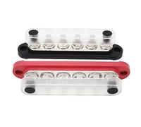 Omquot Bloc de distribution électrique - Base d'angle ronde - 6 canaux - 12 V - 48 V - Protection contre la poussière - 150 A - Rail de collecte de batterie pour systèmes solaires