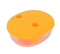Omquot Boîte à Collations Portable et Réutilisable, Anti-fuite, sans Gâchis, pour les Voyages, Design adapté aux Enfants pour le Travail Scolaire, Silicone ABS 4,72 X 3,94 X 2,36 Pouces (Orange)