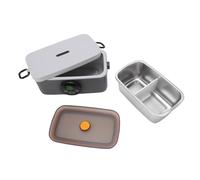 Omquot Boîte à Déjeuner électrique sans Fil Auto-Chauffante 40 W, Chauffe-plats pour Repas Portables en Déplacement, Boîte à Déjeuner Chauffante en Acier Inoxydable pour Adultes