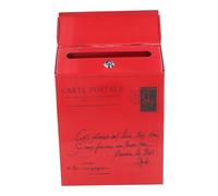 Omquot Boîte aux Lettres Murale, Boîte à Suggestions en Fer Résistante aux Intempéries avec 3 Crochets pour Le Bureau (Lettres minuscules en Rouge)