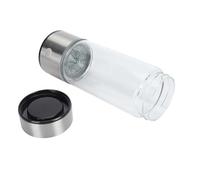 Omquot Bouteille D'eau à Hydrogène Portable, Ionisation USB, électrolyse, Ioniseur D'eau en Verre pour Stimuler L'énergie, Travail, Voyage, Borosilicate