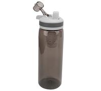 Omquot Bouteille D'eau Filtrée, Solution D'eau Propre pour le Camping et la Randonnée, Purificateur de 770 Ml avec Buse en Silicone pour les Amateurs de Plein Air (Noir)