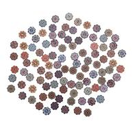 Omquot Bouton en Bois Précis Style Rétro en Forme de Fleur, Accessoires Artisanaux pour Vêtements, 100 Pièces 20mm