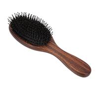 Omquot Brosse à Cheveux Airbags élastiques, Brosse Démêlante de Forme Ovale pour le Coiffage, Matériau Imitation Bois de Santal, Poils de Porc, Nylon