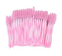 Omquot Brosse à Cils Portable Jetable, 200 Pièces, pour Maquilleurs, Mascara de Voyage, Ensemble de Brosses à Cils (Rose)
