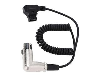 Omquot Câble d'alimentation enroulé XLR à Angle Droit, Efficace pour Les Appareils Photo Numériques, Robinet D B Mâle à 4 Broches pour Les Travailleurs du Cinéma et de la Télévision
