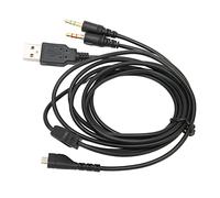 Omquot Câble pour Casque Cordon de Remplacement de Haute qualité pour 5 7 Pro avec Prise USB 3,5 Mm pour les Fans de Jeux et de Musique Fil TPE Noir 2 M
