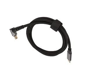 Omquot Câble USB C à 90 Degrés Haute Vitesse 4K 60Hz PD100W Type C, Cordon de Charge Rapide pour Pont à Vapeur, Ligne de Tressage en Nylon et Alliage D'aluminium (100 cm)