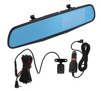 Omquot Caméra de Tableau de Bord à Miroir Précis, Double Enregistreur de Conduite pour Voiture, 4,3 Pouces, avec Objectif Grand Angle, Enregistrement en Boucle, Caméra de Recul pour Moniteur de