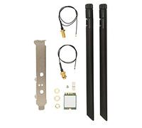 Omquot Carte sans Fil Haute Performance WIFI6E 5374M Gigabit 5G Double Bande NGFF M2 Carte Réseau D'interface pour, Plastique/électronique (Déflecteur d'antenne de câble à Unique)