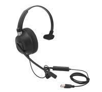 Omquot Casque Téléphonique avec Microphone Antibruit pour Centre D'appels Service Client Coussinets d'oreille Souples USB Noir