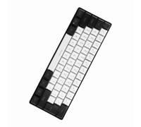Omquot Clavier de Jeu USB 61 Touches Rvb rétro-éclairé Ergonomique Touches ABS Clavier Filaire pour Les Voyageurs sur PC (Blanc Noir)