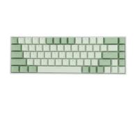 Omquot Clavier Mécanique 68 Touches Rvb sans Fil Bluetooth Filaire Jeu Professionnel pour Le Bureau et Les Jeux Matcha Blanc