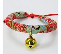 Omquot Collier Réglable pour Chien avec Cravate et Cloche Imprimées pour