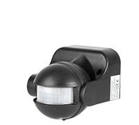 Omquot Commutateur de Capteur Infrarouge PIR étanche Extérieur avec Détection Réglable pour la sécurité à la Maison 1x Commutateur de Capteur pour Une Utilisation en Extérieur (Noir)