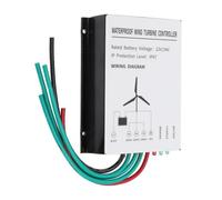 Omquot Contrôleur D'éolienne 400W, Régulateur Résistant à L'eau pour Systèmes 12V 24V, Aluminium Durable 263g