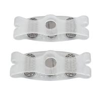 Omquot Crampons à Glace pour Résistance au Glissement, Forte Adhérence, Légers et Durables en Acier au Manganèse pour la Marche sur Neige Glacée, 2 Pièces (Blanche)