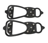 Omquot Crampons de Traction sur Glace Légers à 8 Dents, Crampons Antidérapants pour Chaussures de Neige, Jogging, Course à Pied, Pêche sur Glace (S)