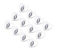 Omquot Crochet de Poignée de Téléphone en Forme de Cœur Robuste, Support Adhésif élégant pour étui de Téléphone Portable, 12 Pièces (Argent)