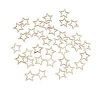 Omquot Décor D'étoile Creuse en Bois, 100 Pièces, Artisanat Exquis pour