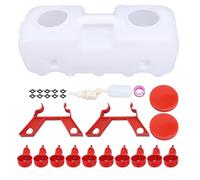 Omquot Distributeur Automatique D'abreuvoir à Poulet avec 10 Tasses pour Arroser Les Volailles, capacité de 10 litres pour Un Usage Agricole et Domestique, en PP de qualité Alimentaire (Grande