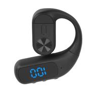 Omquot Écouteur sans Fil Bluetooth Stéréo, Crochet d'oreille, Micro Antibruit pour Le Sport d'affaires, Charge 180mAh (Noire)
