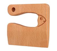 Omquot Ensemble de Couteaux en Bois Montessori pour Enfants, Coupe-légumes et Fruits Sûr, Conception Ergonomique, Utilisation Domestique et Extérieure (Poisson)