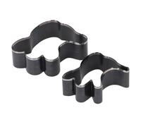 Omquot Ensemble de Matrices de Découpe du Cuir, 2 Pièces, Outil de Poinçonnage en Acier allié Durable en Forme de Fantôme pour L'artisanat de Projets en EVA et en Tissu