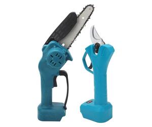 Omquot Ensemble de Mini Tronçonneuse et Sécateur sans Fil SK5, Lame en Acier au Carbone avec Perche D'extension pour BL1820 BL1830 BL1840, Outil électrique de Jardin pour L'élagage des Branches Hautes
