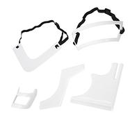 Omquot Ensemble de Modèles de Coiffure pour Barbe, Kit D'outils de Toilettage Durable pour Hommes, Plastique Blanc Flexible pour Couper le décolleté, les Favoris, la Barbiche et la Racine des Cheveux