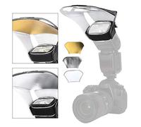 Omquot Ensemble de Panneaux Réflecteurs de Flash pour Appareil Photo, Lumière Diffuse Douce, Compact et Léger pour Les Photographes, Matériau en Plastique doré Blanc Argent pour Diverses Occasions