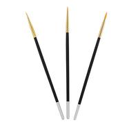 Omquot Ensemble de Stylos de Revêtement pour Nail Art, Pinceaux Durables de Haute qualité pour Dessiner des Fleurs, des Motifs, 3 Pièces pour un Usage Professionnel et Personnel
