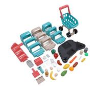 Omquot Ensemble de supermarché pour Enfants avec Effets Sonores et Lumineux Réalistes pour Un Jeu Imaginatif avec des Jouets de Caddie pour Garçons et Filles, en ABS