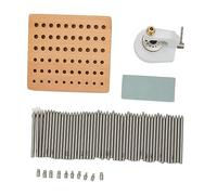 Omquot Ensemble d'outils de Jalonnement de Montre, Poignée Ergonomique Antidérapante sans Pincement, Outil de Jalonnement de Réparation de Montre en Alliage Léger avec 10 Piquets pour Horloger pour