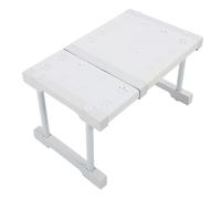 Omquot Étagère D'armoire Extensible, Support de Rangement Solide et Porteur pour Placard de Cuisine sous évier, Acier au Carbone ABS PP, 24 Cm X 22 Cm (Longueur 27-38/10,6-15 Pouces)