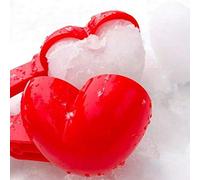 Omquot Fabricant de Boules de Neige en Forme de Cœur, Outil de Pince à Boules de Neige en Plastique Robuste pour Les Combats de de d'hiver Rouge 13,39 Pouces pour Enfants et Adultes (Rouge #45)