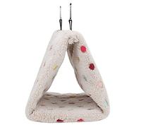 Omquot Hamac en Peluche pour Hamster, Nid Doux à Suspendre pour Petits Animaux de Compagnie, Oiseaux, Design Pliable pour Un Nettoyage Facile, Convient pour Hamster, Perroquets, Myna, Couleur comme