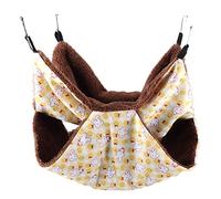 Omquot Hamac Lapin Jaune Suspendu pour Animaux de Compagnie, Nid Doux et Durable pour Petits Animaux de Compagnie, Quatre Saisons, adapté à Plusieurs de (Grande Taille)