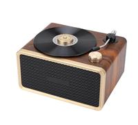 Omquot Haut-Parleur Bluetooth Rétro, Système Sonore Portable sans Fil, Style Vintage, pour la Maison et L'extérieur, Design en Bois