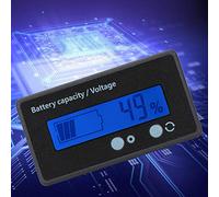 Omquot Indicateur de Moniteur de capacité de Batterie à écran LCD pour Batteries au Plomb-acide, Lithium et Fer, étanche 12-84 V, Bleu/vert/blanc, 2,4 X 1,3 X 0,5", Réglage Simple pour les Activités